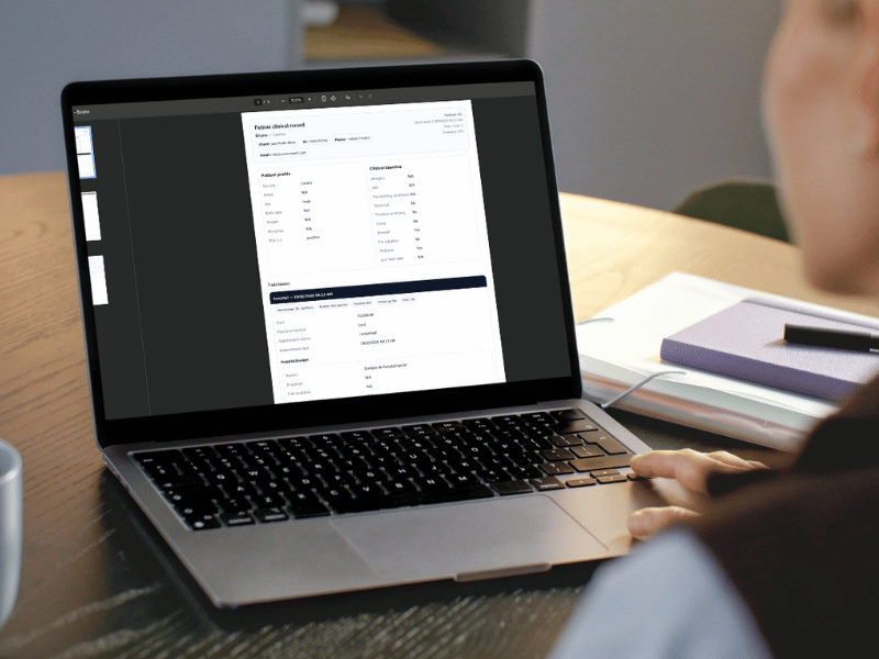 Modulo de Exportación PDF y Excel de historial veterinario