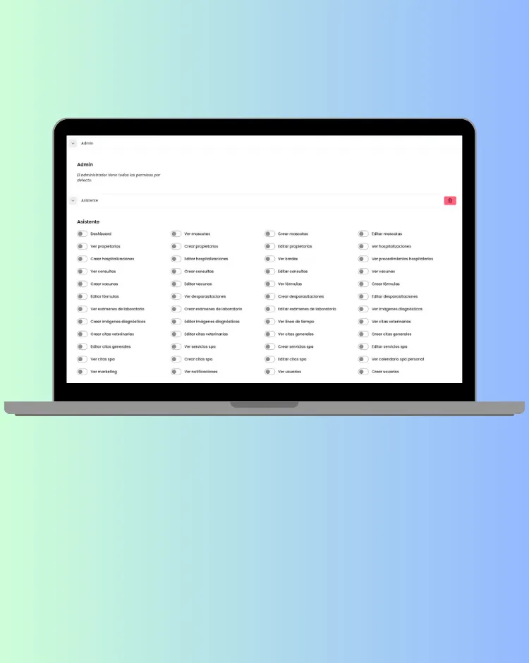 Roles y permisos | Mi Vete App