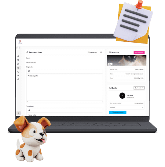 Historial médico veterinario digital en Mi Vete App