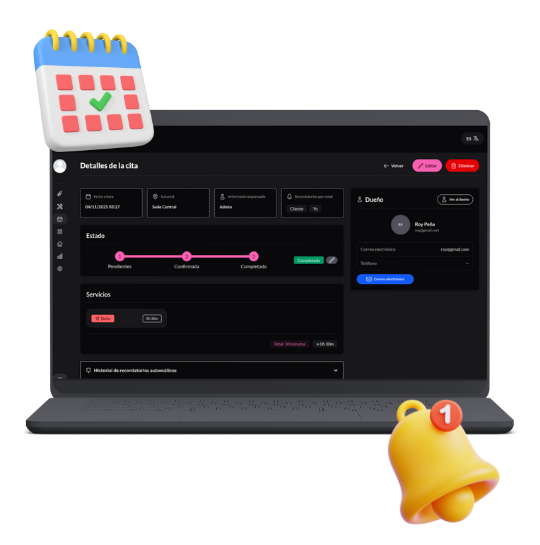 Agenda y citas veterinarias visual en Mi Vete App