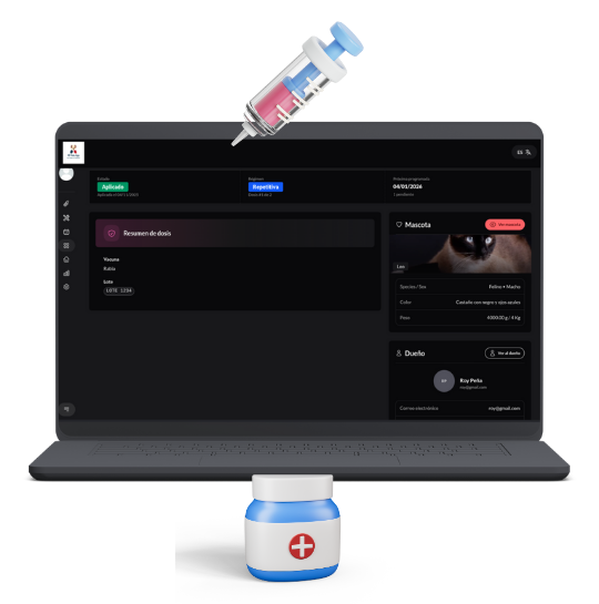 Control de vacunas y desparasitación en Mi Vete App